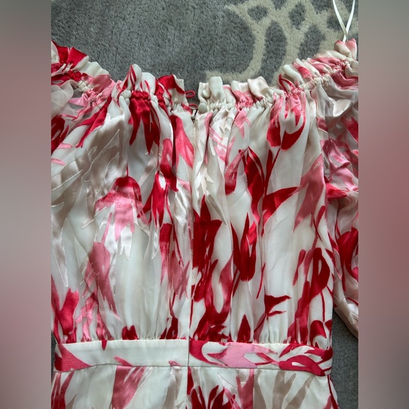 Saloni Midi Size 2 Floral Dress - Picture 10 of 12